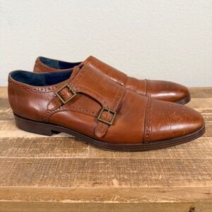 Cole Haan Jefferson Grand Double Monk Strap Dress Shoes Mens 12M Tan‎ C26164